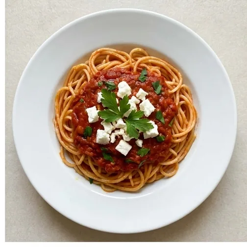 Domates Soslu Spagetti Tarifi