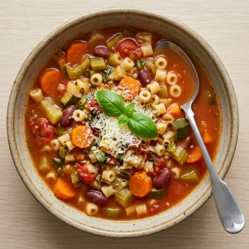 Minestrone Çorbası Tarifi (İtalyan Sebze Çorbası)