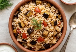 Patlıcanlı Pilav Tarifi