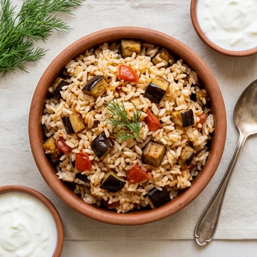 Patlıcanlı Pilav Tarifi