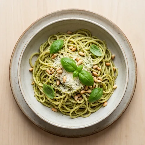 Pesto Soslu Makarna Tarifi
