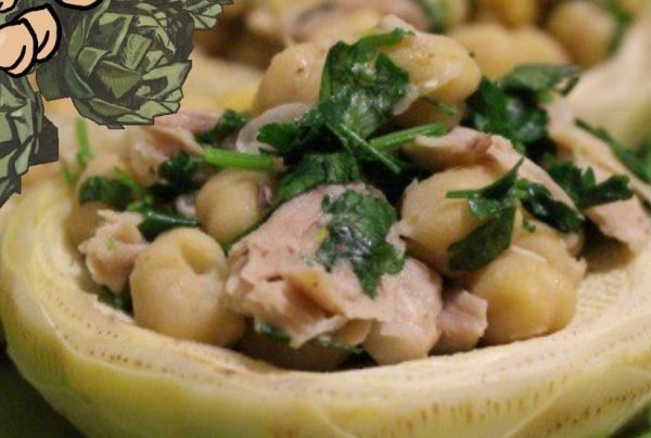 Nohutlu Tavuklu Enginar Salatası Tarifi