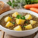 Patatesli Yeşil Mercimek Yemeği Tarifi