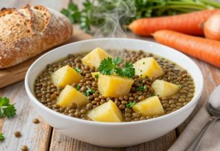 Patatesli Yeşil Mercimek Yemeği Tarifi